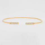 Yellow gold bracelet with zircons