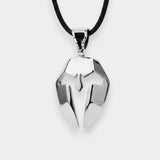 spartan mask pendent in silver