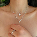 Pavé Pearl Pendant Necklace