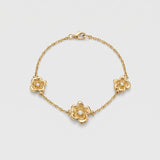 Sculped Bloom Bracelet 18K Gold with Diamonds