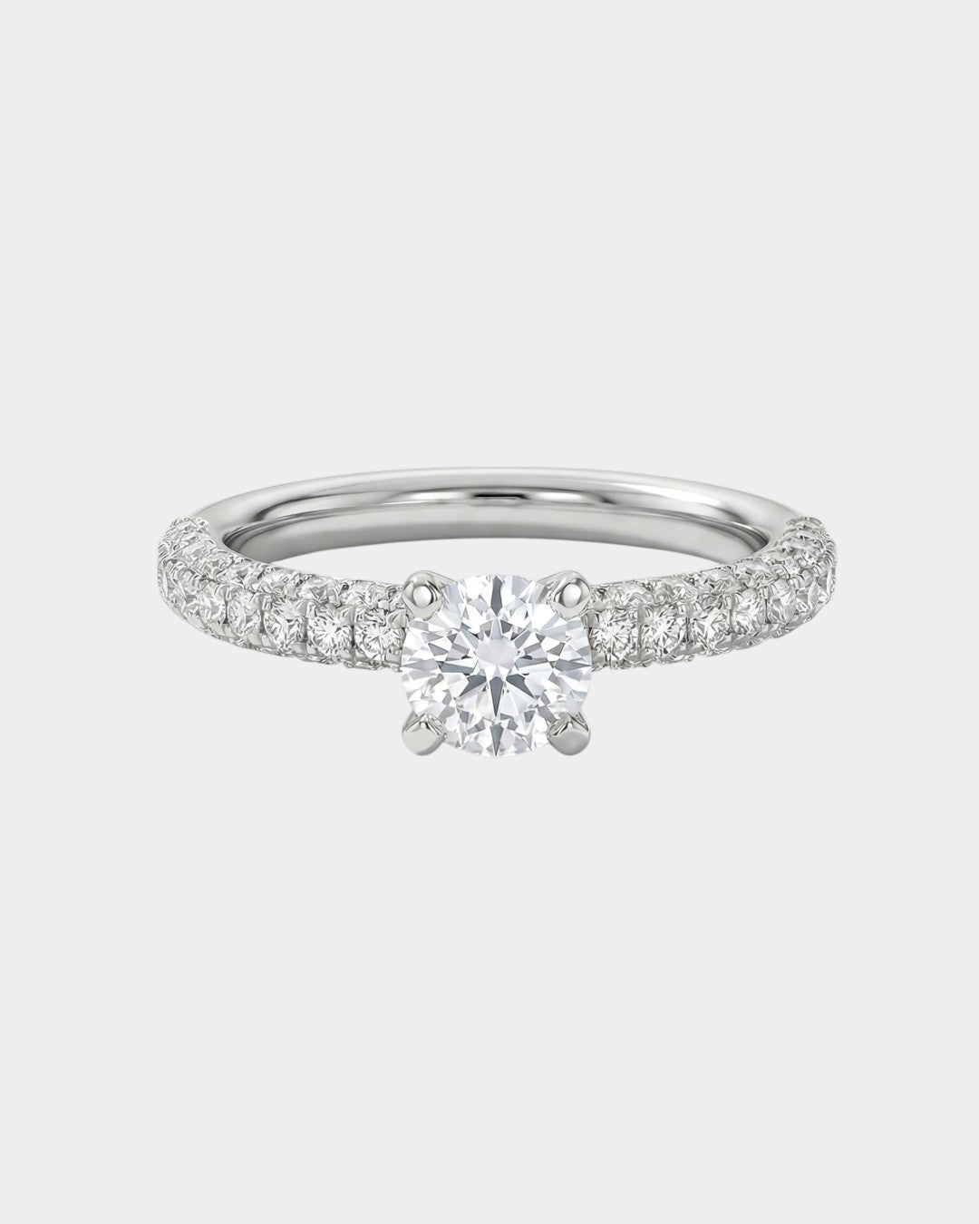 Diamond ring with a white background