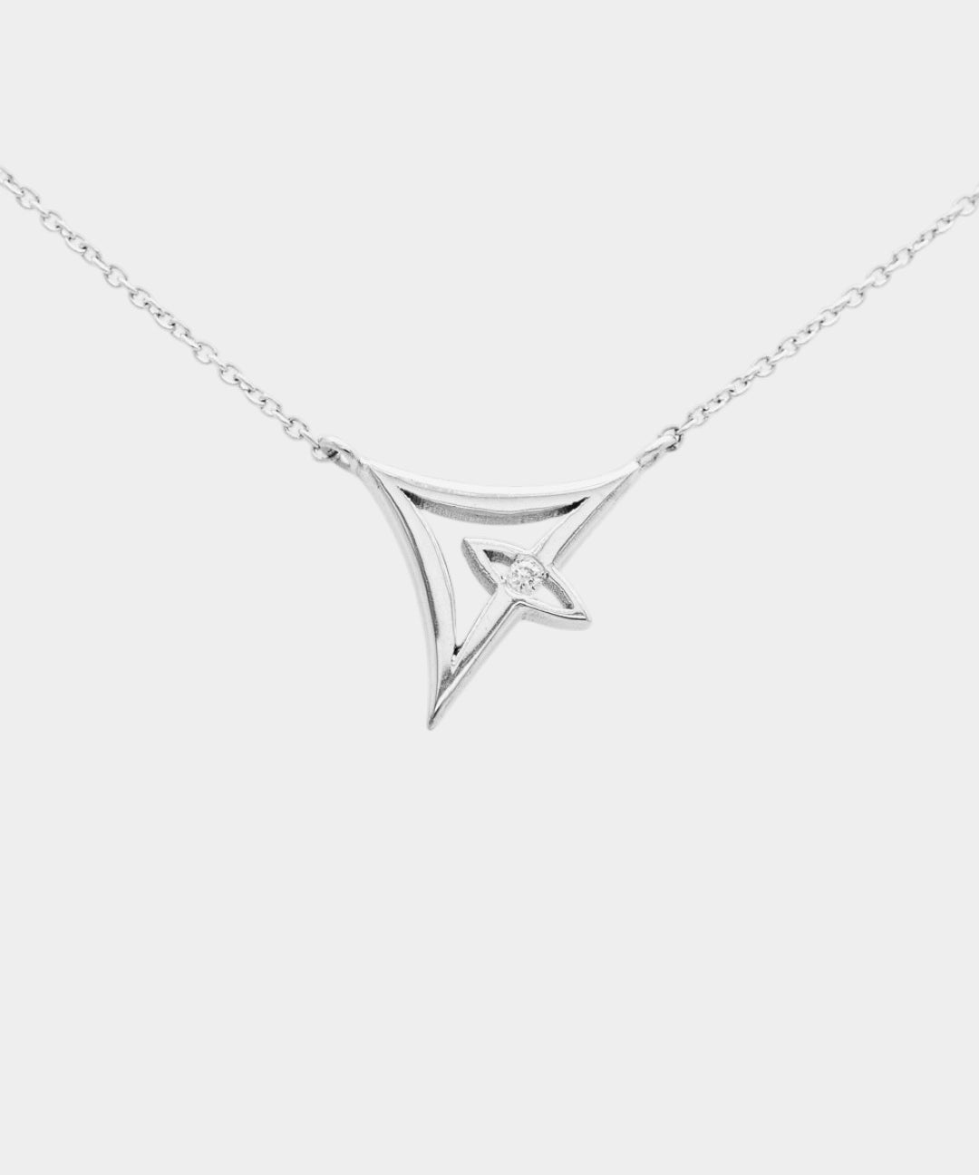 delta shaped necklace with an eye 