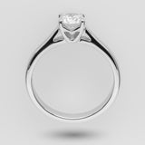 Diamond ring on a light gray background