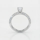 Diamond ring with a white background