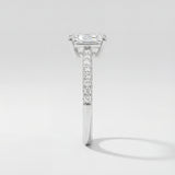 Diamond ring with a white background