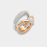 Two interlocking rings as one ring on a light gray background.