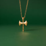 Minoan Double Axe Labrys Necklace Gold