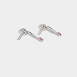 Aphrodite and Dove Earrings 925 Sterling Silver with Pink Tourmaline