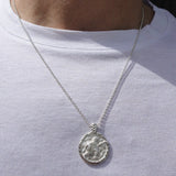 Coin Necklace Spartan Warrior Silver