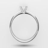 Diamond ring for engagement on a light gray background