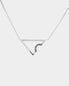 Necklace with a geometric triangle pendant on a white background